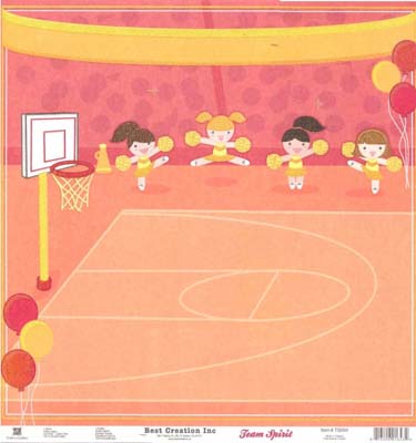 Team Spirit Go! Fight! Win! Glitter Accent Double-Sided Cardstock Paper - Best Creation Inc image 0