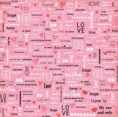 Lovefest Words 12 X 12 Paper - Carolees Creation image 0