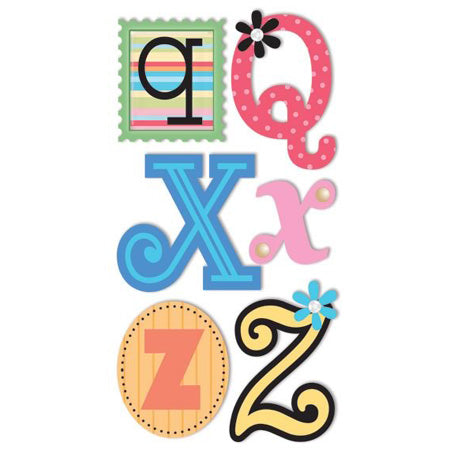 Q-X-Z Monogram 3-D Essentials Sticker, SandyLion image 0