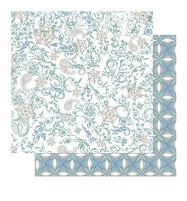 Snowflake Potpourri Double-sided Paper/Sophisticated Frost Collection - G.C.D. Studios image 0