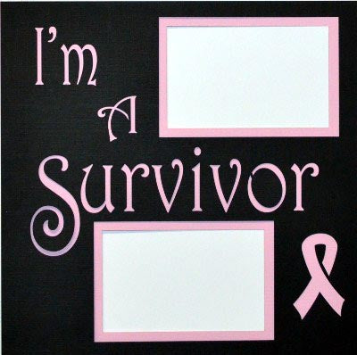 I'm a Survivor Breast Cancer Awareness 2 Piece Overlay / EZ Laser Designs image 0