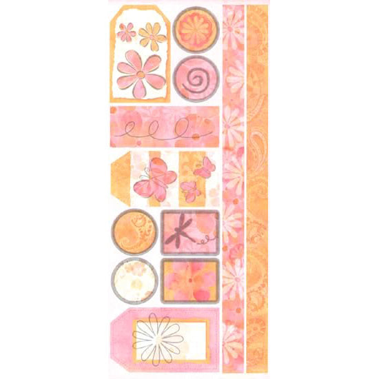 Pink Print Tag Sticker, SandyLion image 0