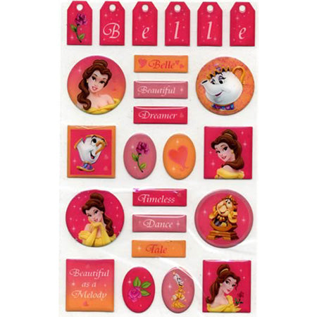 Belle Raised Sticker Gems, SandyLion image 0