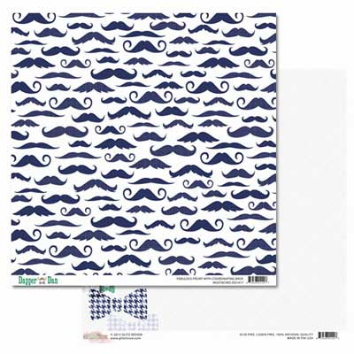 Dapper Dan/Mustaches Double-Sided Paper - Glitz image 0