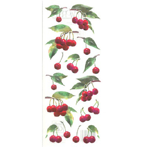 Watercolor Cherries Vellum Sticker - PrintWorks image 0