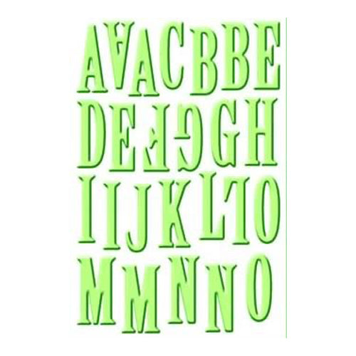 Bright Green Foam Uppercase Alphabet & Number Stickers - Carolees Creation image 0