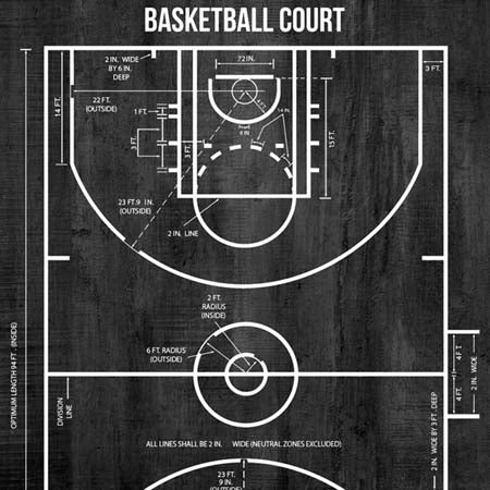 Basketball Wood Paper - Scrapbook Customs image 1