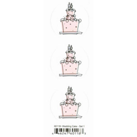 Duplicates Wedding Cake (Set 1) Sticker - Pebbles Inc. image 0