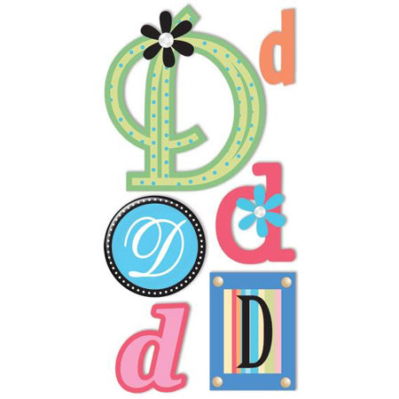 D Monogram 3-D Essentials Sticker, SandyLion image 0