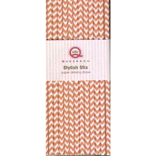 Orange Chevron Stylish Sticks - Queen & Company image 0