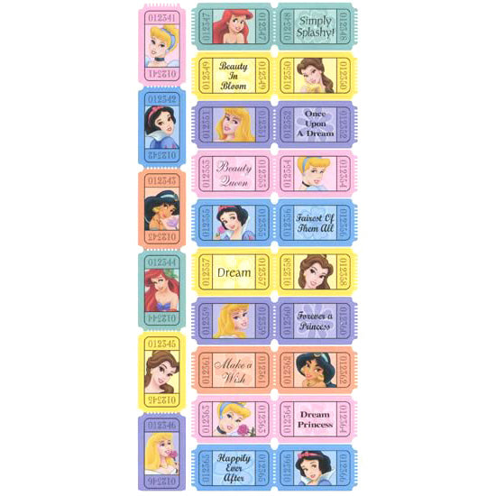Disney Princess Tickets Sticker, SandyLion image 0