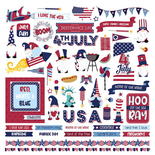 Gnomes for July 4th Element Sticker - PhotoPlay image 0