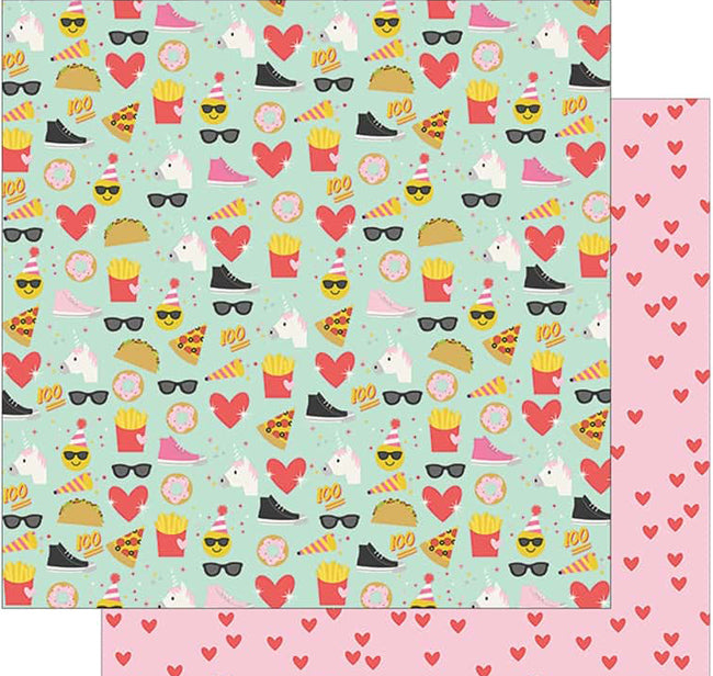 Choose Happy Paper/Emoji Love - Simple Stories image 0