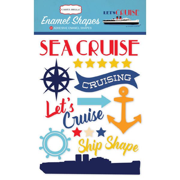 Let's Cruise Enamel Shapes - Carta Bella image 0