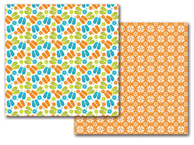 Summer Flip Flops/Summer Flowers Paper Double-Sided Cardstock Paper - Queen &amp; Co image 0