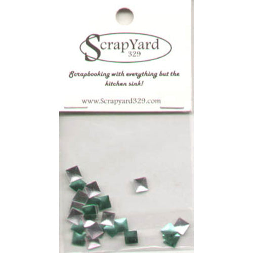 Small Turquoise Square Metal Embellishments - Scrap Yard 329 image 0
