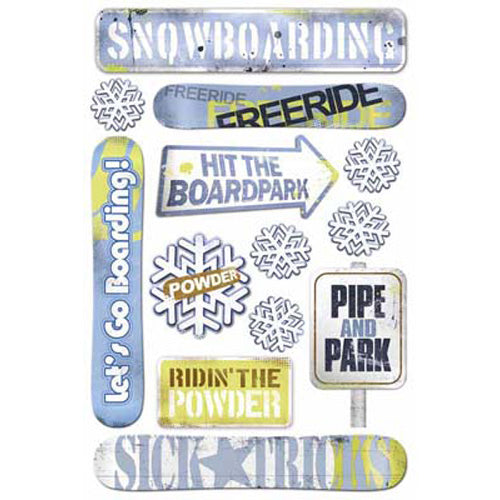 Karen Foster Snowboarding Cardstock Sticker image 0