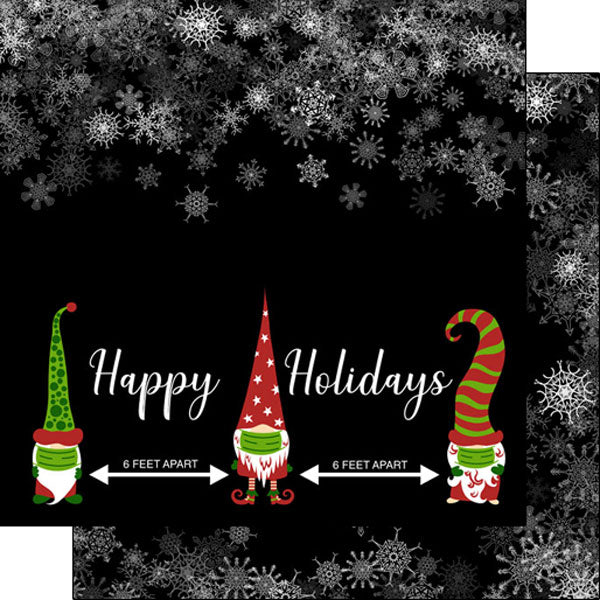 Happy Holidays 6 Feet Apart Paper - Scrapbook Customs image 0