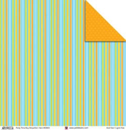 Party Time Boy Stripe/Dot Paper - Pebbles Inc. image 0