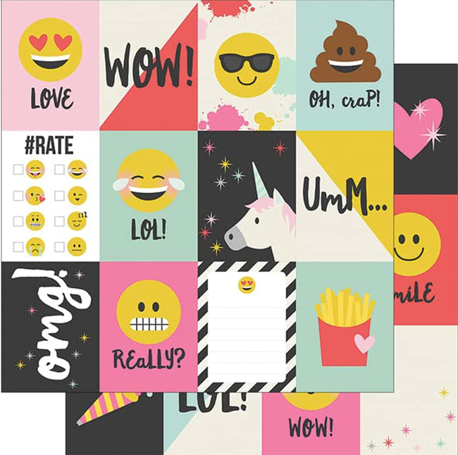 Emoji Love Journaling Cards Paper - Simple Stories image 0