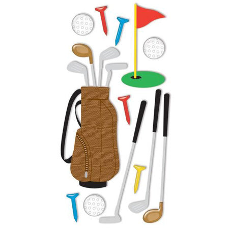 Golf 3-D Essentials Sticker, SandyLion image 0