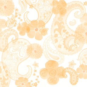Light Orange Paisley Paper, SandyLion image 0