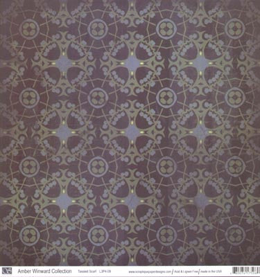 Tassled Scraf/Winter Coat Double-Sided Cardstock Paper/Amber Winward Collection, Scraptique image 0
