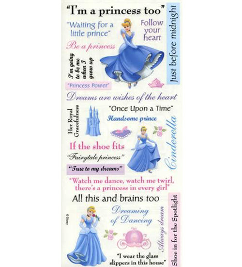 Disney Cinderella Phrases Sticker, SandyLion image 0
