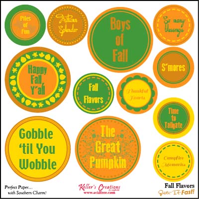 Fall Flavors 6x6 Quote is Fast! Card / Keller Creations image 0