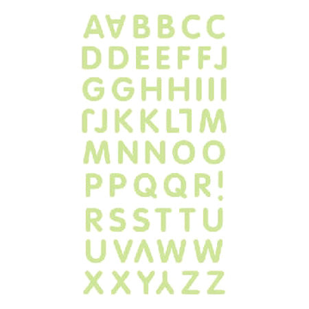 Green Alphabet 3-D Essentials Sticker, SandyLion image 0