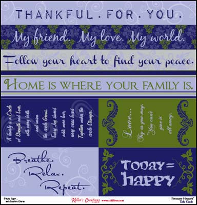 Tennessee Vineyard 12x12 Cut Apart Title Cards / Keller Creations image 0