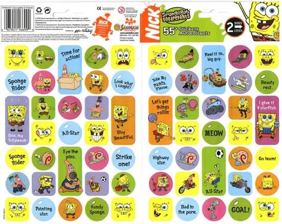 SpongeBob & Friends FoldOver Stickers, Sandylion image 0
