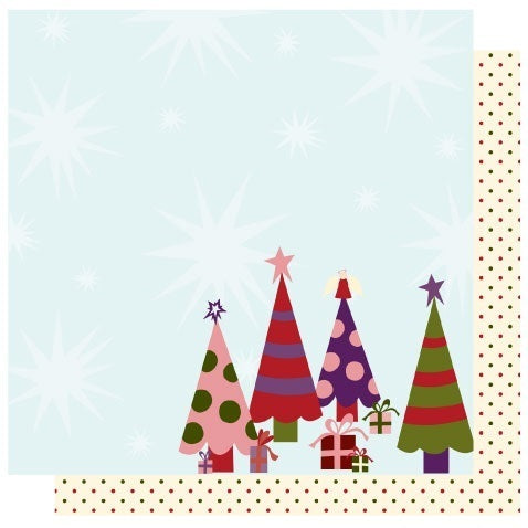 Falala Christmas/Santa's Here Double-Sided Cardstock Paper with Glitter Accents - Best Creation Inc. image 0