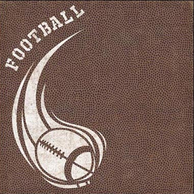 Touchdown/Football Embossed Paper - Creative Imaginations image 0
