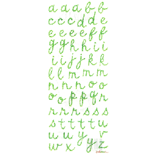 French Country Vine Script Vellum ABC's (Green) - PrintWorks image 0