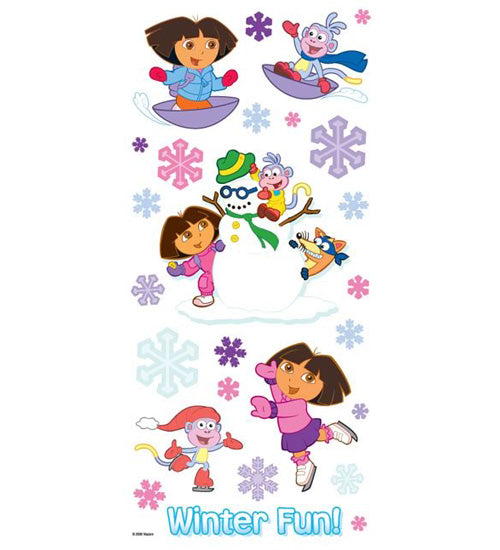 Dora Winter Fun Sticker, SandyLion image 0