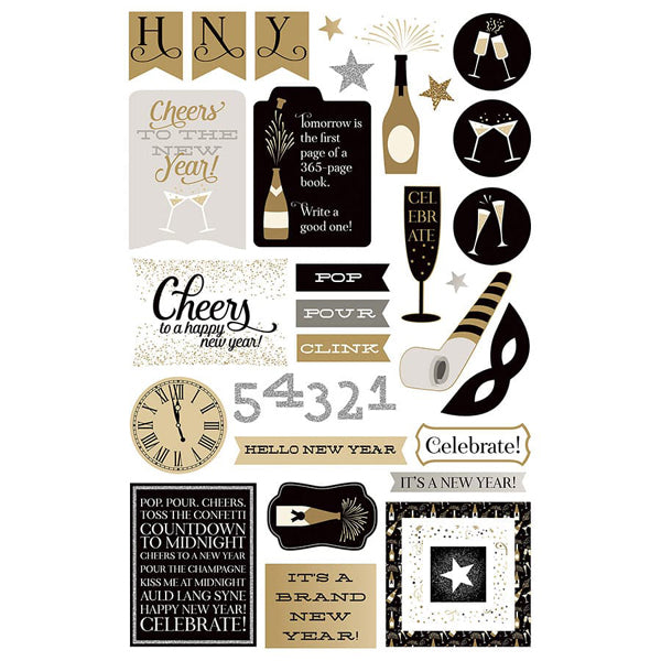 Hello New Year II Cardstock Die-Cuts - PhotoPlay image 1