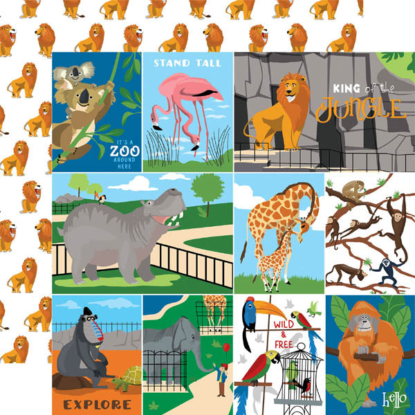 Zoo Adventure Multi Journaling Cards Paper - Carta Bella image 0