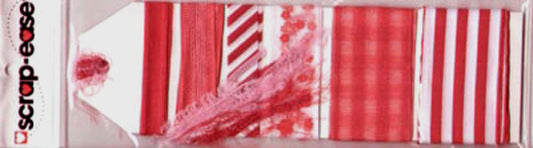 Red Ribbon and Fiber/6 designs/24 Inches - Scrap-Ease image 0