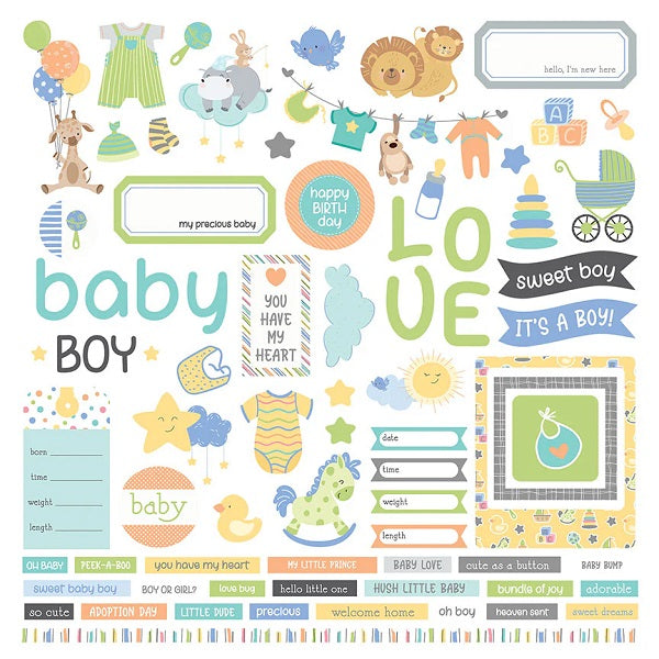 Hush Little Baby Boy Element Sticker - PhotoPlay image 0