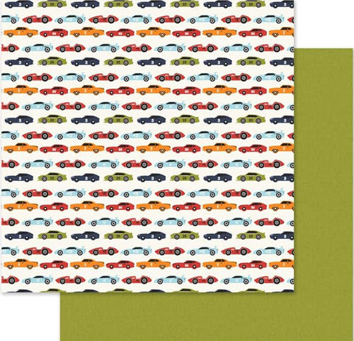 Race Car Lanes Paper/All Boy - Echo Park image 0