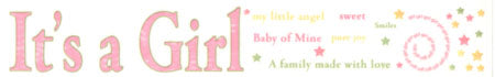 Its a Girl Rub Ons - Carolees Creation image 0