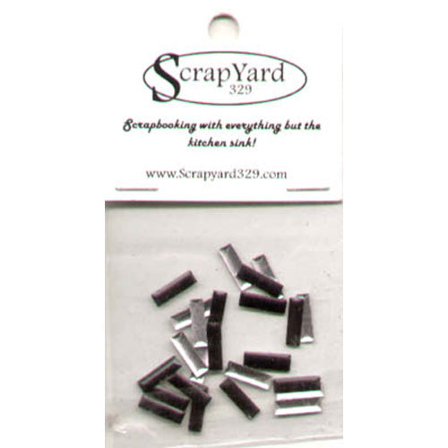 Small Black Rectangle Metal Embellishments / Scrap Yard 329 image 0