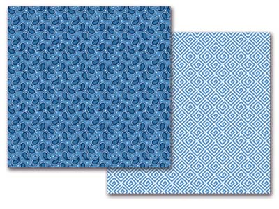 Boy Paisley/Boy Maze Double-Sided Paper - Queen &amp; Company image 0