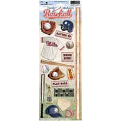Baseball Cardstock Sticker - Paper House image 0
