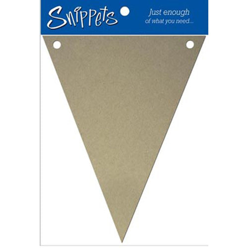 3 Chipboard Pennants Natural / Snippets image 0