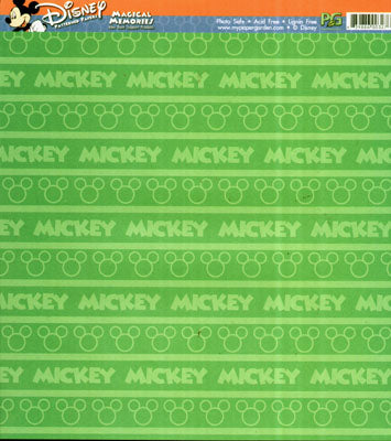 Mickey Names & Heads 12 x 12 Paper - Paper Garden image 0