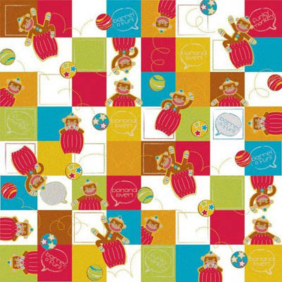 Barrell O' Monkeys 12x12 Glitter Paper - Creative Imaginations image 0