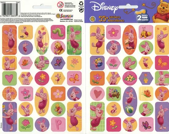 Piglet Foldover Stickers, SandyLion image 0