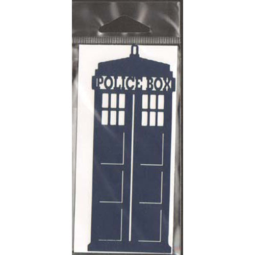 Doctor Who (2 1/4 x 4 3/4) Small Black Police Box Laser Cut / Doo Dilly Designs image 0